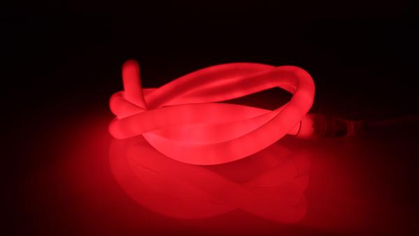 Светодиодный гибкий неон круглый 14мм 220V red LN407 Светодиодный гибкий неон круглый 14мм 220V red LN407